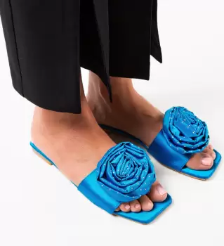 Papuci dama Nulefer Albastri imagine