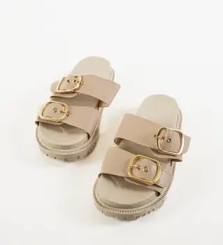 Papuci dama Panpro Bej imagine