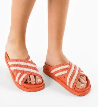 Papuci dama Pratoria Portocalii imagine