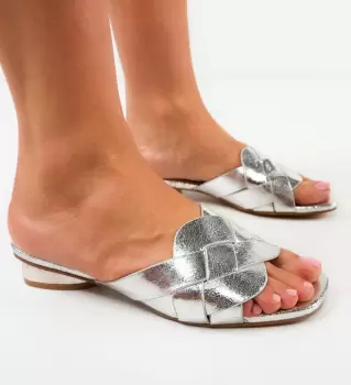 Papuci dama Praya Argintii imagine