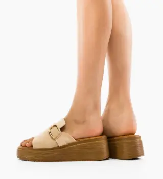 Papuci dama Priya Bej imagine