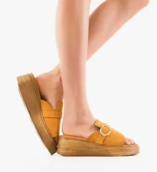 Papuci dama Priya Camel imagine