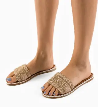 Papuci dama Ramses Bej imagine