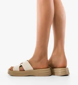 Papuci dama Ravel Albi imagine