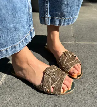 Papuci dama Roshio Aurii 2 imagine