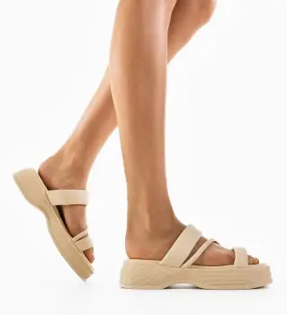 Papuci dama Salid Bej imagine