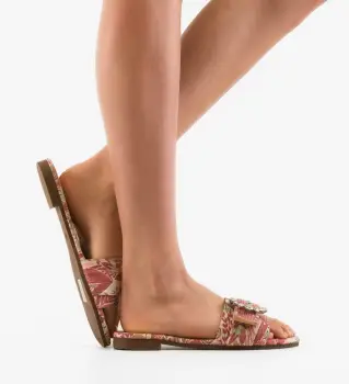 Papuci dama Saul Rosii imagine