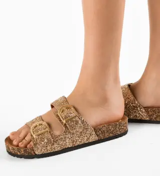 Papuci dama Shelly Aurii 2 imagine