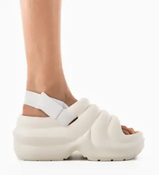 Papuci dama Sinea Albi imagine