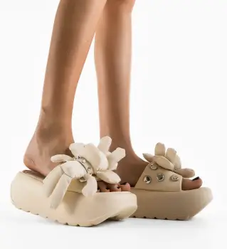 Papuci dama Soava Bej imagine