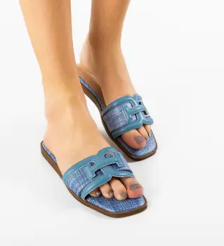 Papuci dama Stomp Albastri imagine