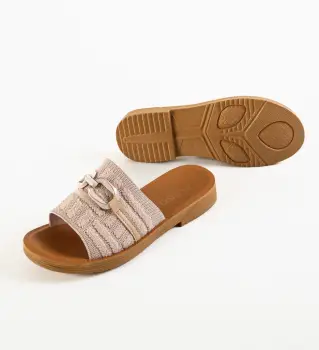 Papuci dama Tabby Bej imagine