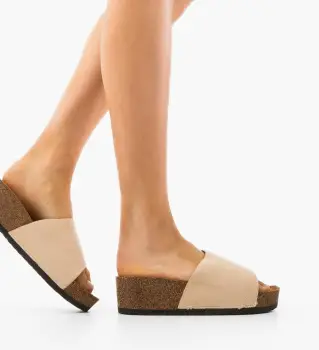 Papuci dama Tapan Bej imagine