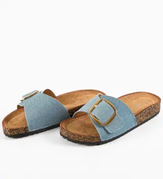 Papuci dama Terry Albastri imagine