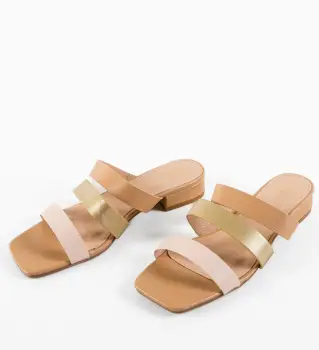 Papuci dama Thalassa Bej imagine