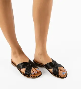 Papuci dama Tindra Negri imagine