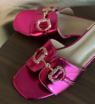 Papuci dama Toyin Fuchsia imagine