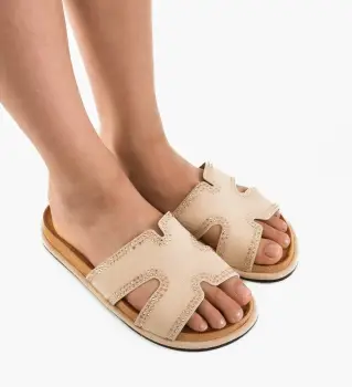 Papuci dama Trestas Bej imagine