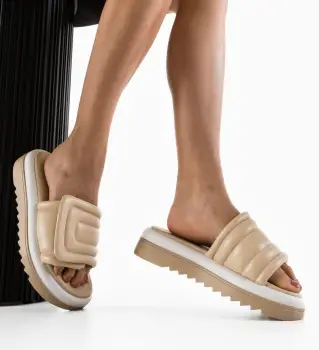 Papuci dama Tulkarm Bej imagine