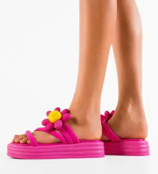 Papuci dama Turenag Fuchsia imagine