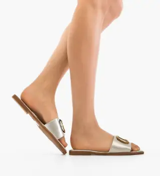 Papuci dama Twin Argintii imagine