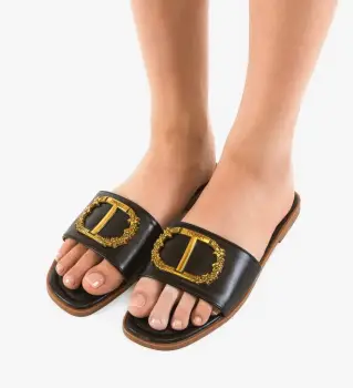 Papuci dama Twin Negri imagine