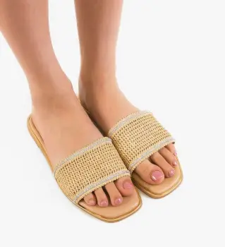 Papuci dama Tynele Bej imagine