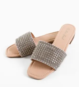 Papuci dama Tyquan Bej imagine