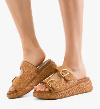 Papuci dama Ucrey Camel imagine