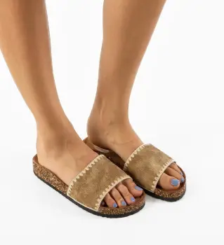 Papuci dama Zamir Camel imagine