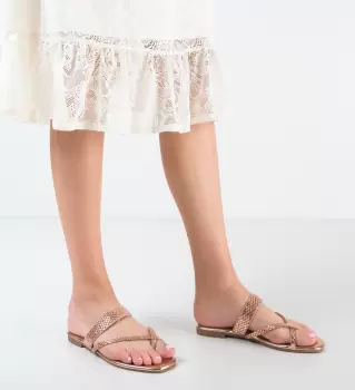 Papuci Sclipe Aurii imagine