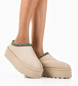 Papuci tip Ug Fynys Bej imagine