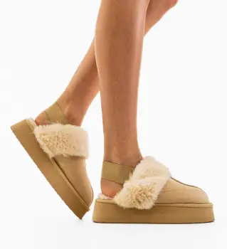 Papuci tip Ug Lina Bej imagine