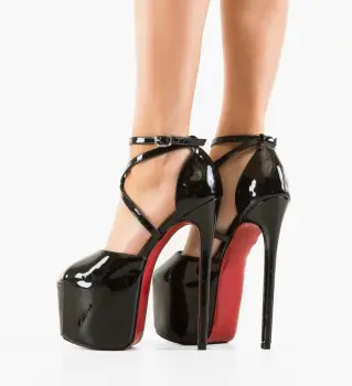 Sandale cu toc Akatosh Negre imagine