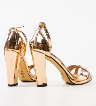 Sandale cu toc Ardes Aurii 2 imagine