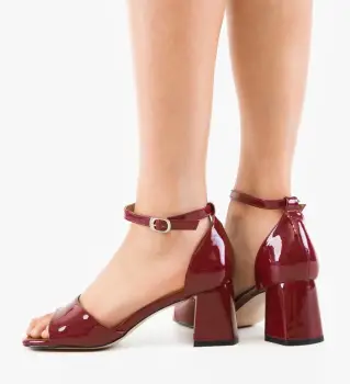 Sandale cu toc Azaf Grena imagine