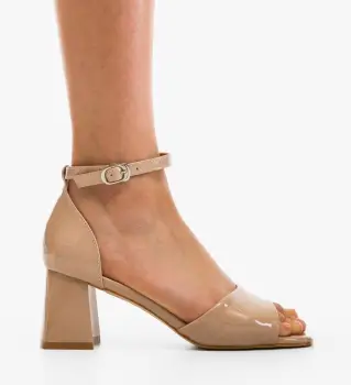 Sandale cu toc Azaf Nude imagine