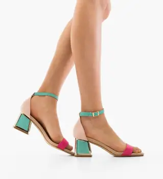 Sandale cu toc Bryan Fuchsia imagine