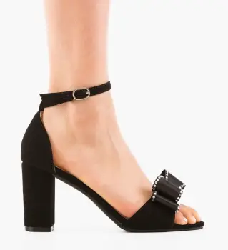 Sandale cu toc Casner Negre imagine