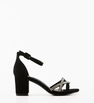 Sandale cu toc Corsant Negre imagine