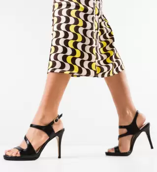 Sandale cu toc Dules Negre imagine