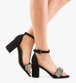 Sandale cu toc Dydysh Negre imagine