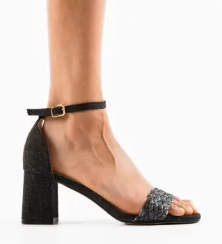 Sandale cu toc Farai Negre imagine