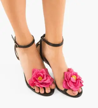 Sandale cu toc Gabrie Negre imagine