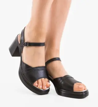 Sandale cu toc Gaguwa Negre imagine