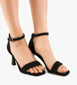 Sandale cu toc Garrak Negre imagine