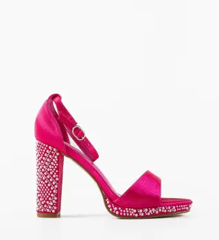 Sandale cu toc Hagen Fuchsia imagine