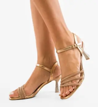 Sandale cu toc Iunna Aurii imagine