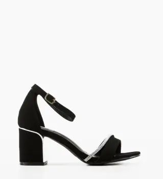 Sandale cu toc Lasgun Negre imagine