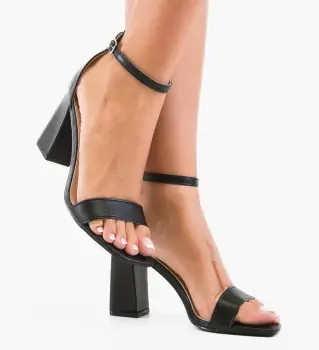 Sandale cu toc Lauy Negre imagine